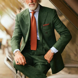 Casual Striped Men's Suit Top Wear