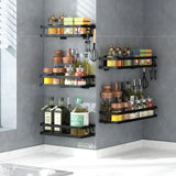 Multifunctional Wall Rack for Spice Storage Organization