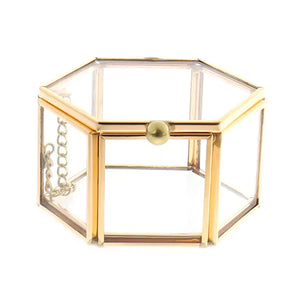 Geometric Transparent Crystal Jewelry Organizer Box