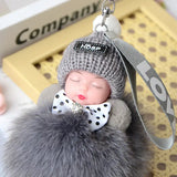 Cute Sleeping Doll Plush Doll Keychain Pendant Backpack