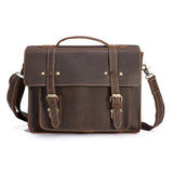 Vintage Genuine Leather Men's Briefcase Bag