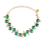 Luxury Gemstone Dog Cat Collar Gold Chain Necklace Fashion Pet Jewelry Accessories Puppy Diamond Collar for Small Medium Dogs