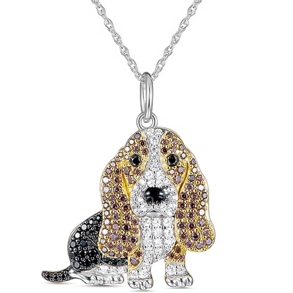 Exquisite Cute Beagle Pendant Necklace for Women Elegant Pet Puppy Jewelry Animal Accessories Memorial Gift for Dog Lovers