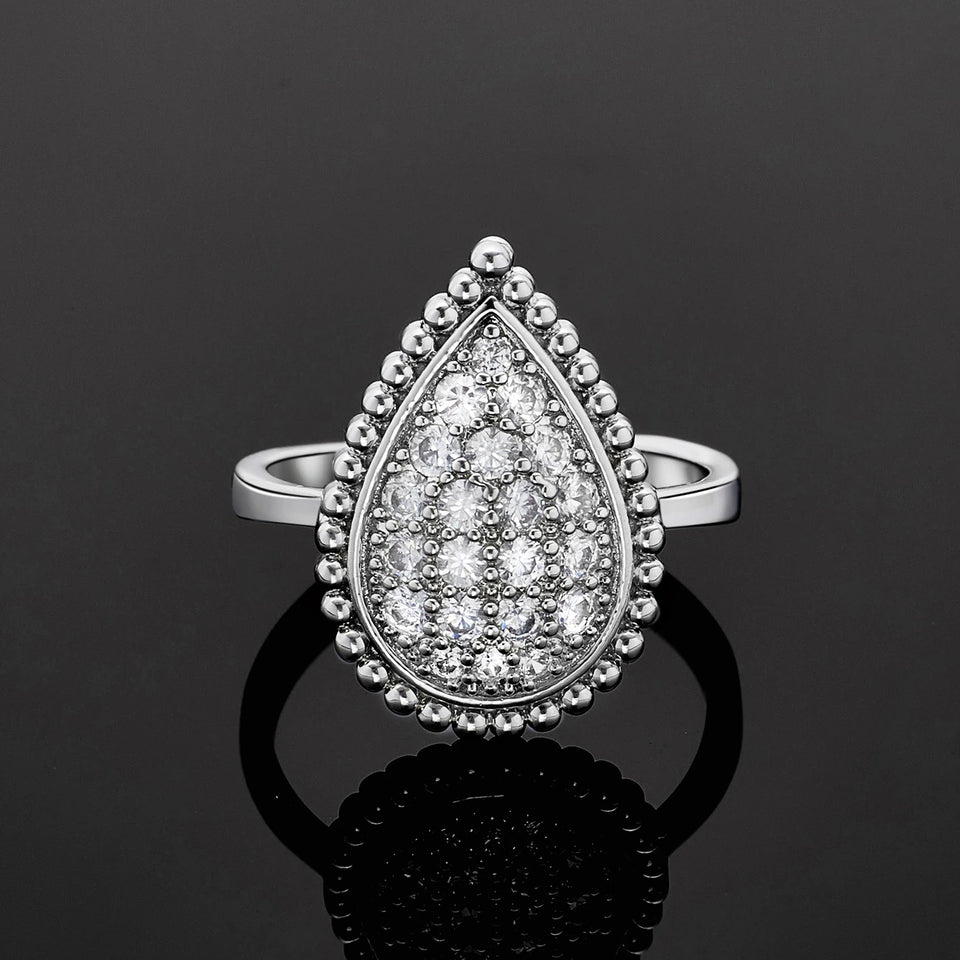 Fashion 4 PCS Party Accessories Earrings Necklace Bracelet Ring Cubic Zircon Wedding Bridal Jewelry Set for Women