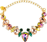 Luxury Gemstone Dog Cat Collar Gold Chain Necklace Fashion Pet Jewelry Accessories Puppy Diamond Collar for Small Medium Dogs