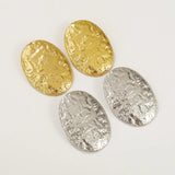 Minimalist Style Exaggerated Alloy Oval Earrings Geometric Metal Fashionable Jewelry