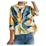 Missuoo Women's Fashion T-shirt Round Neck Half Sleeves Printed Loose Fit Shirt Top Summer Casual Blouse Streetwear Tees