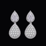 Fashion 4 PCS Party Accessories Earrings Necklace Bracelet Ring Cubic Zircon Wedding Bridal Jewelry Set for Women