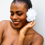 Bohemia Exaggerated Large Fluffy Fabric Flower Drop Earrings for Women Trendy Elegant Petal Y2K Jewelry Wed Accessories Gift