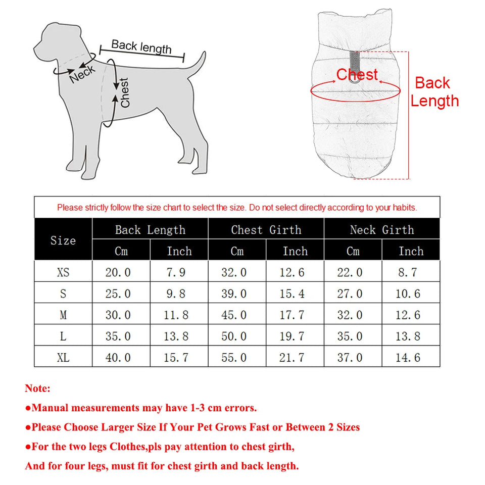 Waterproof Dog Coat Winter Fleece Clothes For Small Dogs Cats Thick Puppy Jacket Pet Vest Chihuahua Yorkshire Costume Overalls