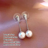 Light Luxury High-end Small Tassel Pearl Earrings 2024 New Jewelry Round Face Suitable Ear Accessories For Womens and Girls Gift