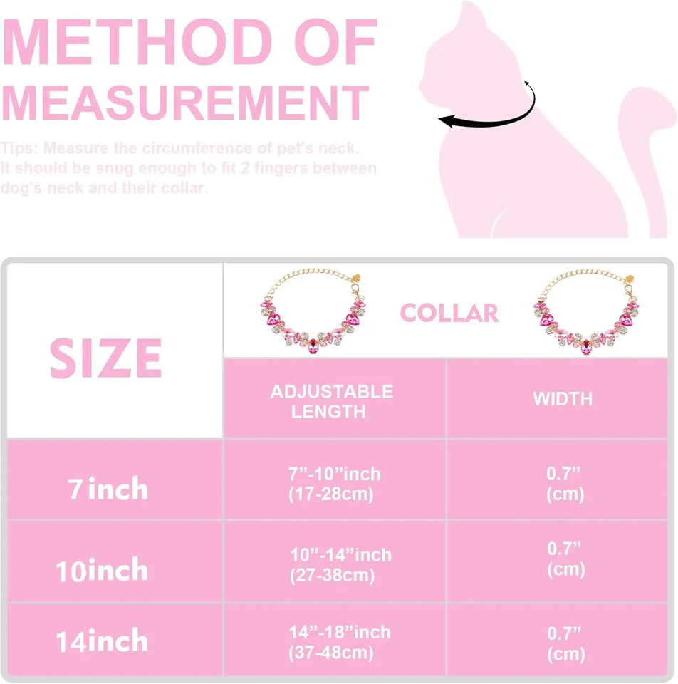 Luxury Gemstone Dog Cat Collar Gold Chain Necklace Fashion Pet Jewelry Accessories Puppy Diamond Collar for Small Medium Dogs