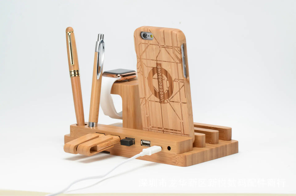 Wooden Stand for iPhone and Multi-Function Tablets