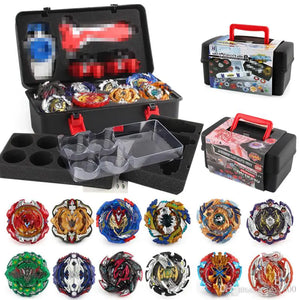 Upgraded 17-Piece Exploding Top Toy Set with Storage Box