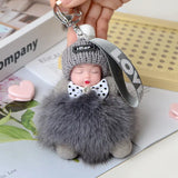 Cute Sleeping Doll Plush Doll Keychain Pendant Backpack